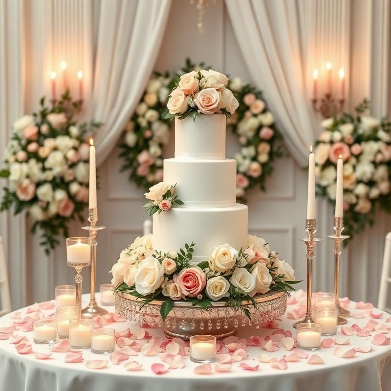 Elegante Hochzeitstortendekoration